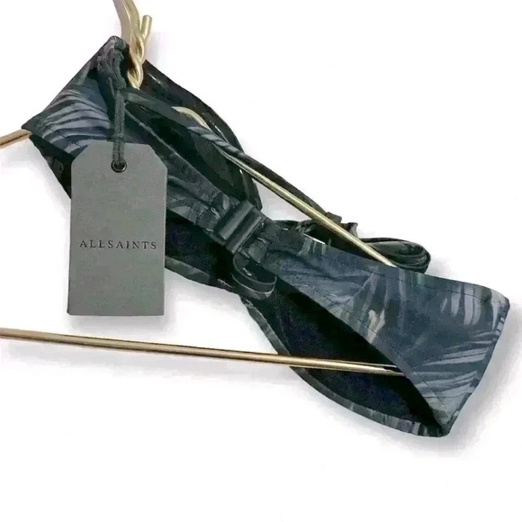 ALL STAINTS Sofia Neluwa Bikini Top in Black Palm Tree Motif NWT Sz. X Small - Picture 7 of 12